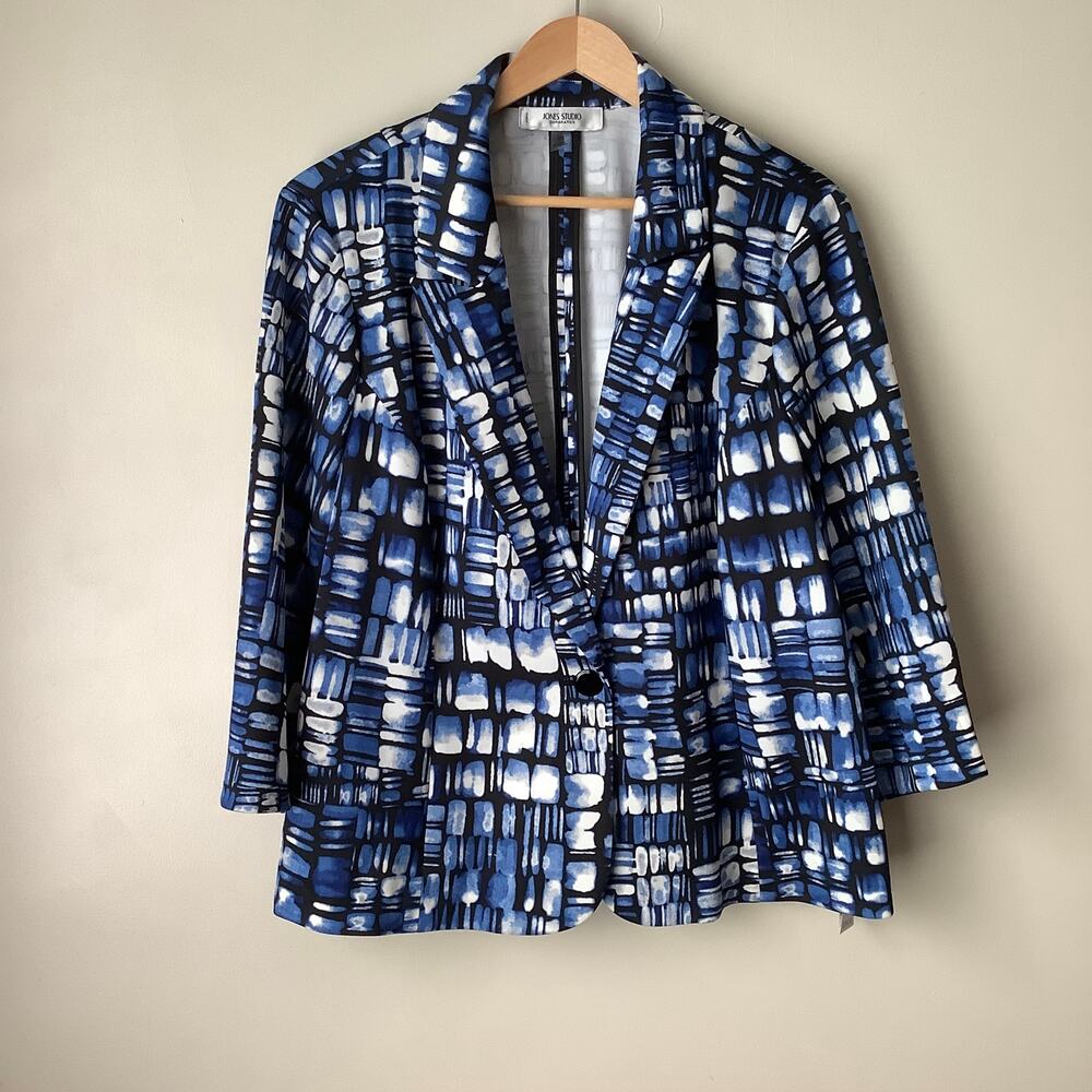 NWT Jones Studio Separates Button Front Blazer Suit Jacket Womens Plus 18W